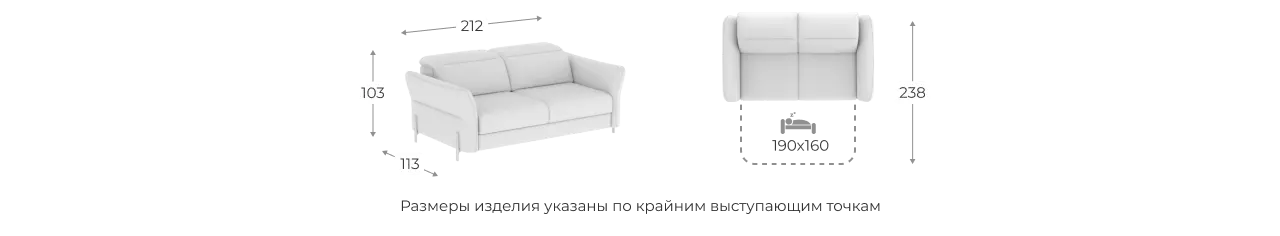 Модульный Диван Мишель 85 21 размеры