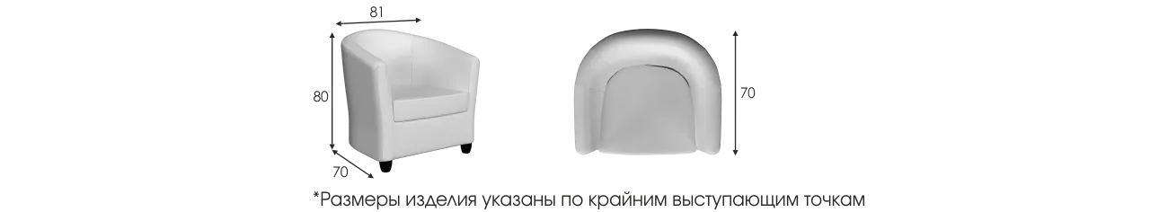 Сити кресло размеры